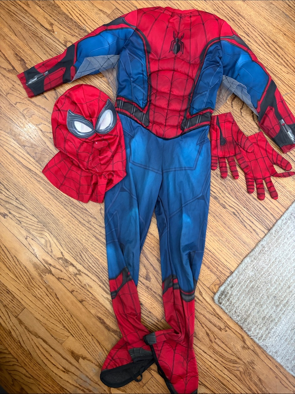 SPIDER-MAN. Red & Blue Spider Hero Kids Costume with Mask